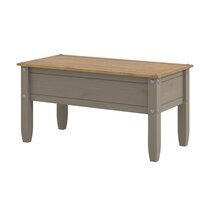 Table basse 1 tiroir 107x54x47 cm gris et naturel - SERGO