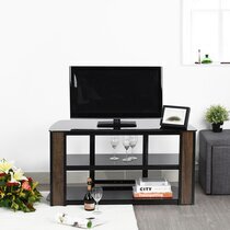 Meuble TV modulable 132x46x55 cm marron et noir