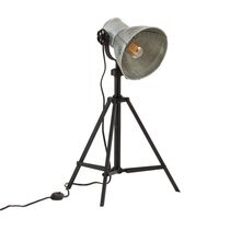 Lampe de table industrielle 33x33x82 cm métal gris et noir