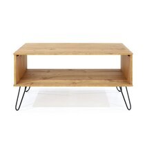 Table basse 91x45x46,6 cm en bois naturel - DELFI