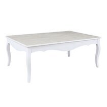 Table basse 118x78x45 cm en bois blanc