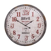 Horloge Quai n16 51 gris vieilli et marron