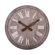 Horloge antique 80 cm en zinc gris