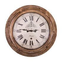 Horloge antique 78 cm en sapin marron