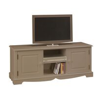 Meuble TV 2 portes 142,4x46x55,5 cm taupe charme - AUTHENTIC TAUPE