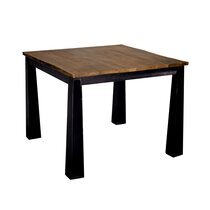 Table à manger carrée 100 cm en acacia vernis - KANTE