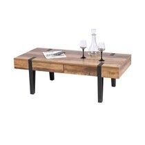 Table basse 120x55x40 cm en bois et métal - VANOISE