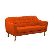 Canapé 2 places en tissu orange - ANNECY