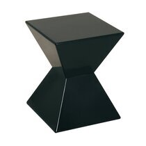 Table d'appoint design carrée 35x43 cm noir