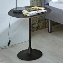 Table d'appoint ronde 45x46 cm en métal noir