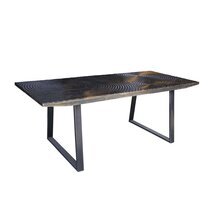 Table à manger 200x90x76 cm en sapin et métal