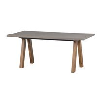 Table à manger 180x90x77 cm gris et naturel