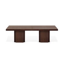 Table à manger rectangulaire 262x130x75 cm décor chêne brun - DINNY