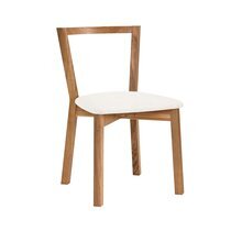 Chaise 45x54x75 cm en chêne massif et assise en coton