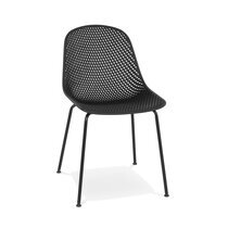 Chaise de jardin 46,5x58,5x82,5 cm en polypropylène noir