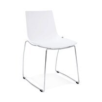 Chaise repas empilable 58x54x83 cm en polypropylène blanc