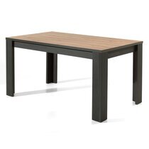 Table à manger 160x90x78 cm naturel et noir - ZADAR