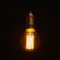 Ampoule vintage 10x10x14 cm en verre ambré