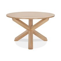 Table à manger ronde design 120x120x75 cm en chêne massif