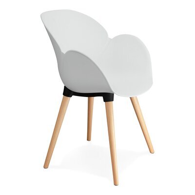 Chaise coque plastique blanc - NOVAK