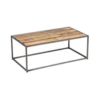 Table basse rectangulaire en bois et acier - DALBERGIA