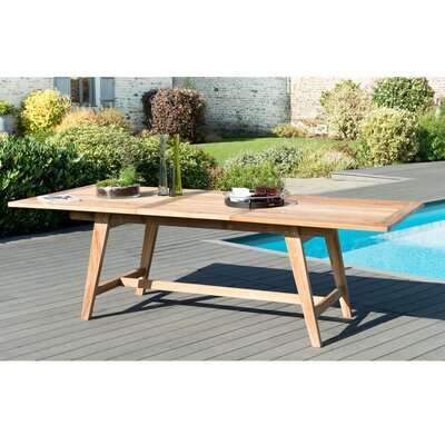 Table rectangulaire extensible 180/240 cm en teck - GARDENA