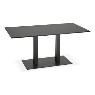 Table à manger design 160 cm en bois et métal noir - LOTUS