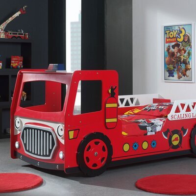 Lit camion de pompier 90x200 cm rouge - FIRE