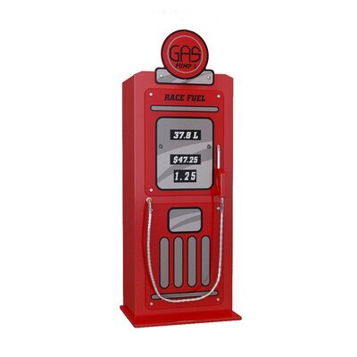 Armoire pompe à essence 50x40x141 cm rouge - CARINO