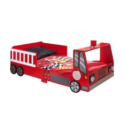 Lit camion de pompier 70x140 cm + matelas rouge - FIRE