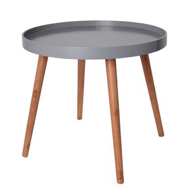 Table d'appoint ronde 50x50x44 cm en bois gris - BALTIC