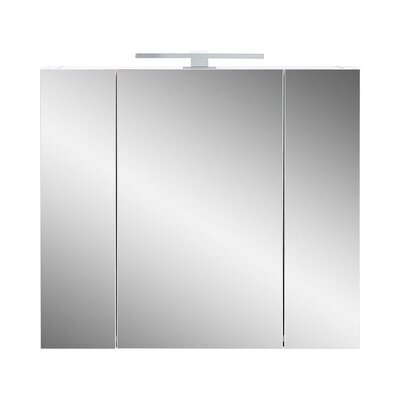 Armoire suspendue avec miroir 76x23x71 cm blanc - PESKY