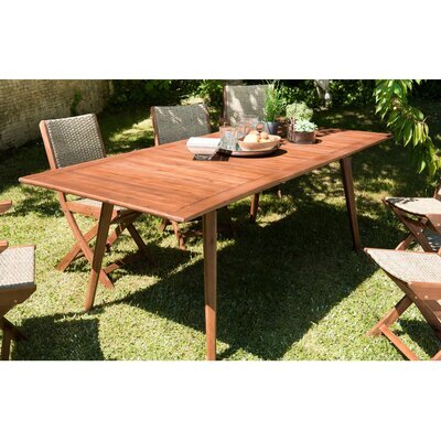 Table extensible 180/240x100x75 cm en acacia - TUINY