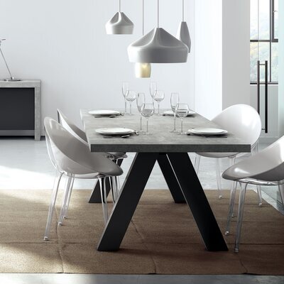 Table à manger 200x100x76 cm décor béton - APEX