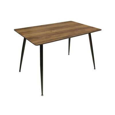Table à manger 115x75x75 cm décor bois et métal