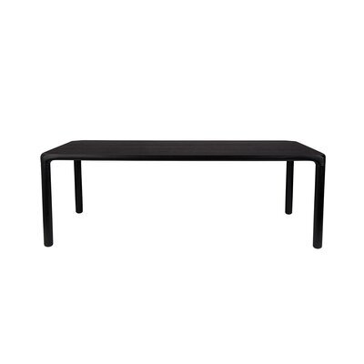Table à manger 220x90x75 cm décor frêne noir - STORM