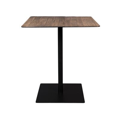 Table carrée 70x93 cm décor chêne et métal - BRAZA