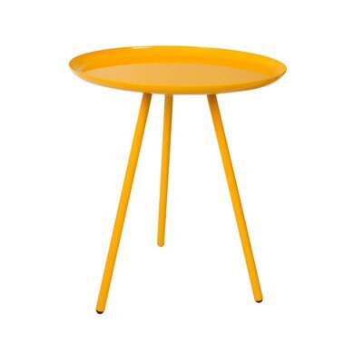 Table d'appoint ronde 39x45 cm en métal jaune - TELMA