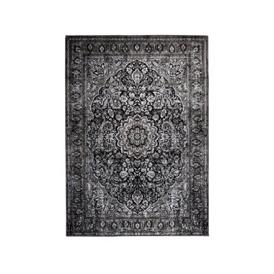 Tapis oriental 160x230 cm en tissu noir