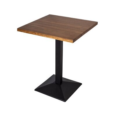 Table bistrot carrée 60x60x75 cm en bois et métal