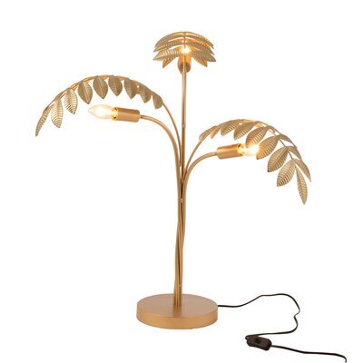 Lampe à poser palmier 51,5x64x70 cm en zinc doré
