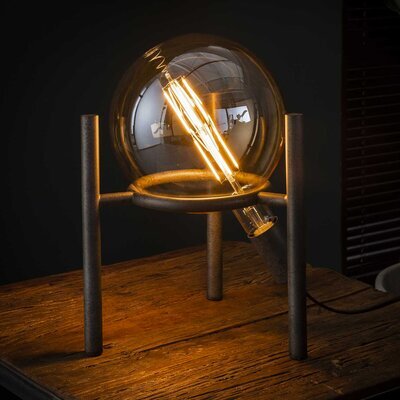 Lampe de table 28x28x34 cm en métal finition argent vieilli - NEPTUNE