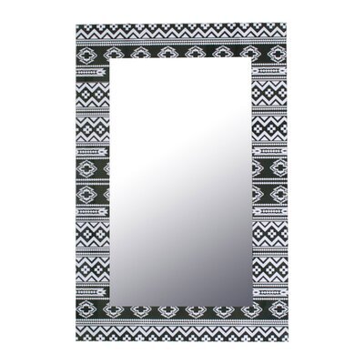 Miroir rectangulaire 40x60 cm avec décor noir et blanc