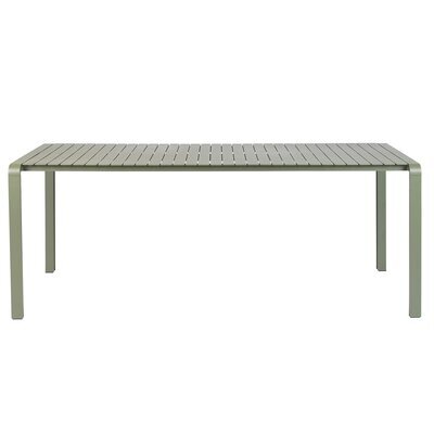 Table de jardin 214x96,7x75 cm en aluminium vert - VONDEL