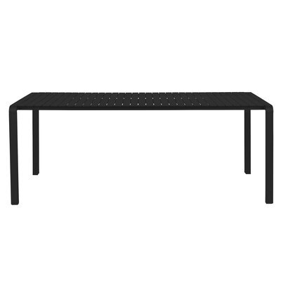 Table de jardin 214x96,7x75 cm en aluminium noir - VONDEL