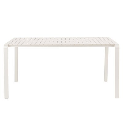 Table de jardin 168,5x87,2x75 cm en aluminium blanc - VONDEL