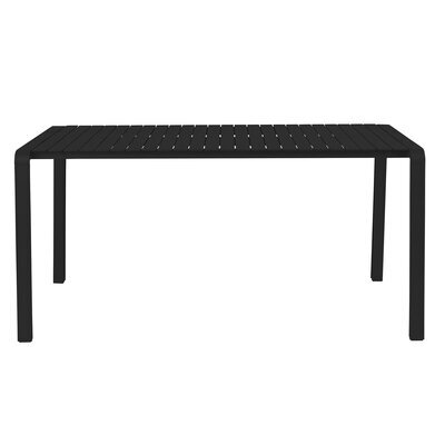 Table de jardin 168,5x87,2x75 cm en aluminium noir - VONDEL