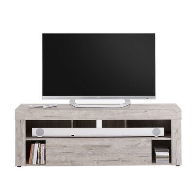Meuble TV 1 tiroir 150 cm chêne grisé - VERSO