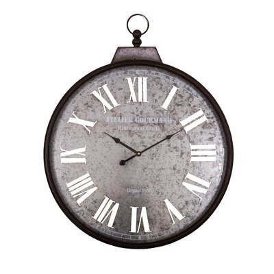 Horloge Atelier gourmand 60 cm en fer et zinc