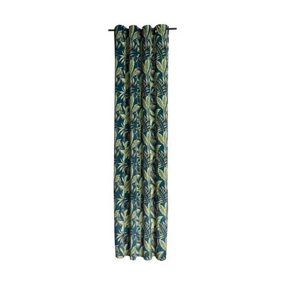 Rideau à œillets 135x250 cm en polyester imprimé jungle vert